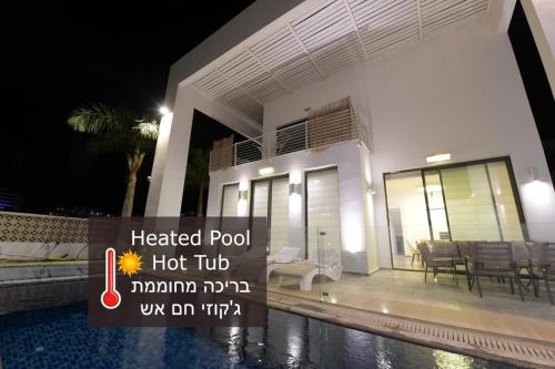 New 430m Luxury Best Top Class 8-Bdr Exclusive Villa HEATED Pool Jucuzzi Sauna רק למשפחות !!!