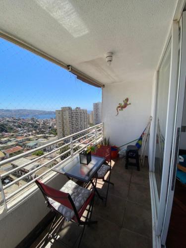 balkon/terras, Departamento en Valparaiso in Baron