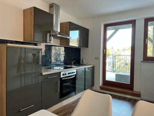 廚房, Ferienwohnung am Markt in 基希貝格