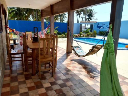 Erkély/terasz, Casa beira mar com piscina Coruripe Povoado Miai de cima in Coruripe