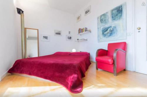 Central Room con terrazzo e bagno privato, clima, Turín