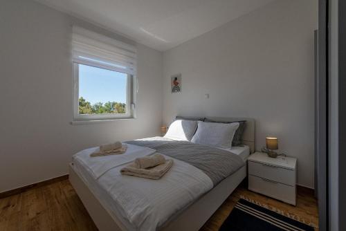 Dolphin view with a pool by the beach, Mandre (photo 10)
