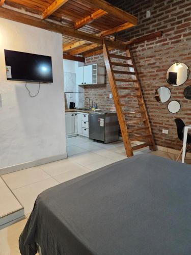 공용 라운지/TV 시청 구역, Acogedor loft estilo industrial in 포사다스