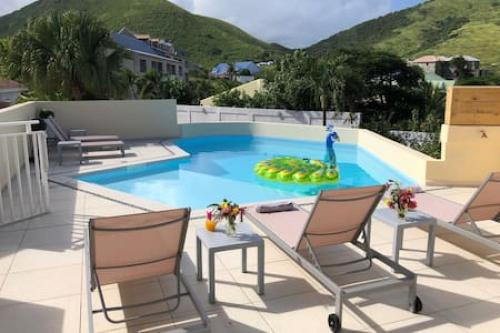 Beautiful suite S3, pool, sea view, Pinel Island