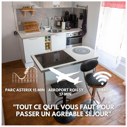 The Private Apartment Roissy 15 min Parc Asterix Chantilly - Location saisonnière - La Chapelle-en-Serval
