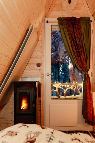 Cozy a-frame in the woods