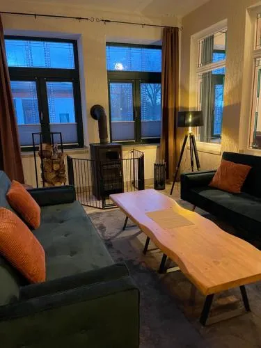 Ferienwohnung mit Kamin und traumhafter Dachterrasse mit Weitblick in die Natur in Neu Gaarz, Deutschland
