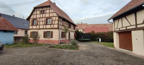 Grande Maison Familiale dans village alsacien, cour, jardin, proche route du vin, Europapark, Haut Koenigsbourg, Sélestat gîte à louer Heidolsheim