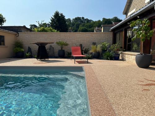 Chambre dans maison avec piscine - Pension de famille - Brive-la-Gaillarde