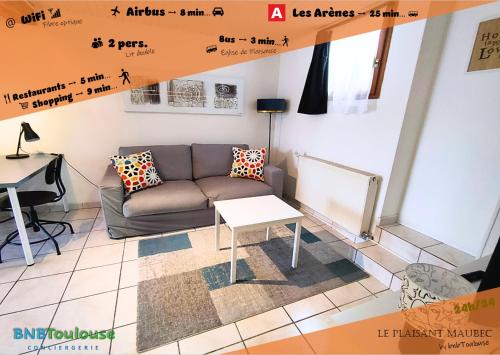 ► BNB TOULOUSE ► Le Plaisant Maubec • WiFi • 24/7 - Location saisonnière - Plaisance-du-Touch