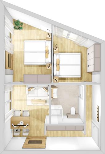 2 bedrooms, 3 beds