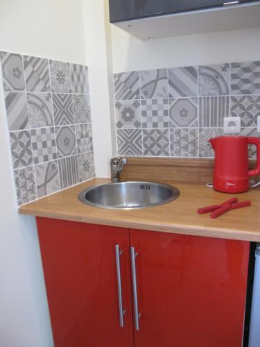 Kitchen, Studio avec cour exterieure aux portes de Paris in Bagnolet