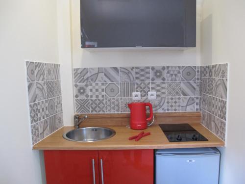 Kitchen, Studio avec cour exterieure aux portes de Paris in Bagnolet