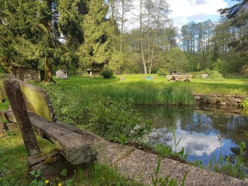 Ferienhaus Naturliebe 6000qm Parkgarten am Wald, umzäunt, Kamin, Sauna