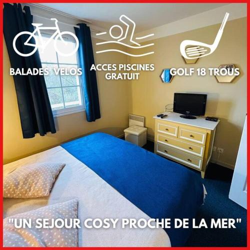 "O'REFUGE" Maison, 4 personnes, au cœur d'un golf 18 trous, accès piscines gratuit - Location saisonnière - Talmont-Saint-Hilaire