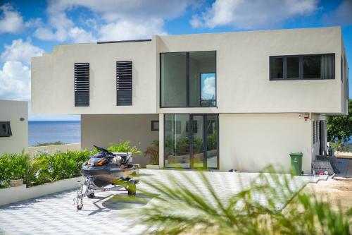 Oceanfront Private Pier waterfront Caribbean sea Villa