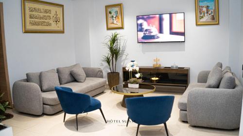 salon détente/TV commun, Hôtel Suisse Tunis (Hotel Suisse Tunis) in Tunis