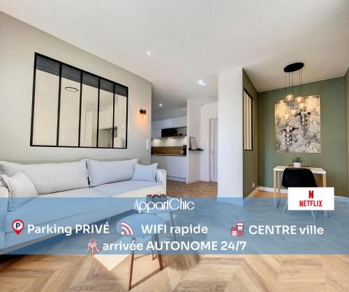 AppartChic - appartement standing - plein Centre & Parking privé - Location saisonnière - Créon