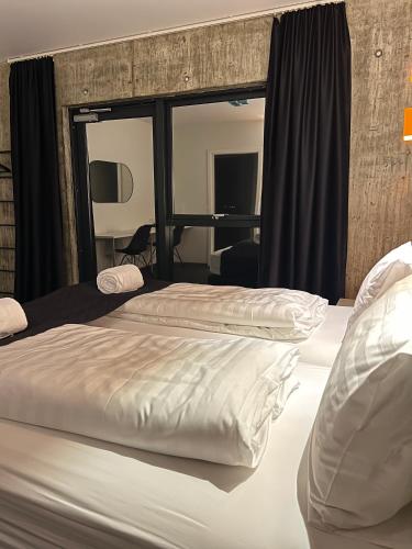 Chambre avec 2 lits, vue sur la montagne