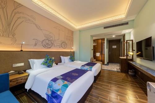 2 twin beds