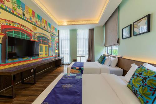 2 twin beds