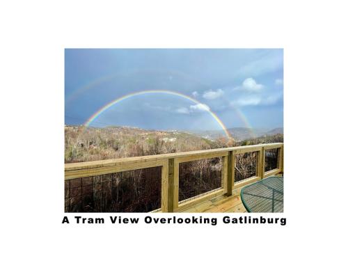 A Tram View Scenic Mountain Views and see the Gatlinburg historic cable tram pass by in Gatlinburg, USA