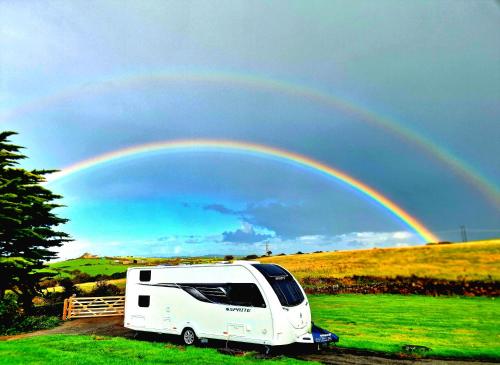 Brand new touring caravan sited all setup ready