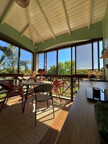 陽台/露台, Studio Karaïbes (Studio Karaibes) in 聖安娜