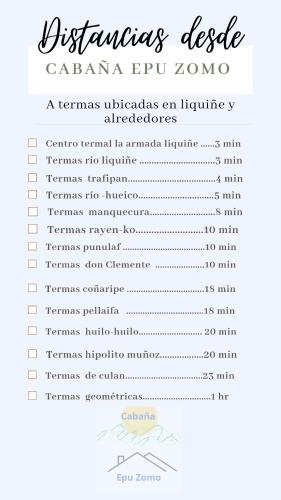 Cabaña epu zomo
