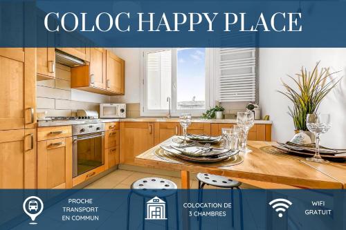 COLOC HAPPY PLACE - Belle colocation de 3 chambres - Wifi gratuit - Chambre d'hôtes - Annemasse