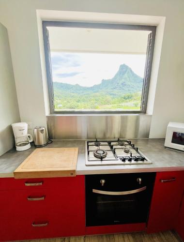 Uitzicht, Moorea villa neuve, vue panoramique - Painapo Lodge Ho'e in Paopao