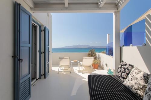 شرفة/ تراس, Iria Beach Art Hotel in Agia Anna