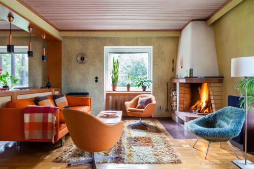 Shared lounge/TV area, Villa Berkle in Enskede