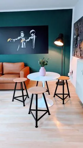 Rooftop Art Apartment, E-Roller,Ausblick,WLAN,TV, Netflix in Chemnitz, Deutschland