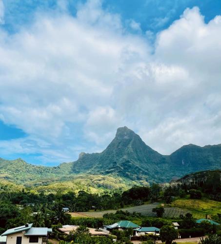 Uitzicht, Moorea villa neuve, vue panoramique - Painapo Lodge Ho'e in Paopao