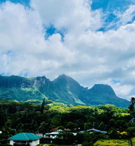 Uitzicht, Moorea villa neuve, vue panoramique - Painapo Lodge Ho'e in Paopao