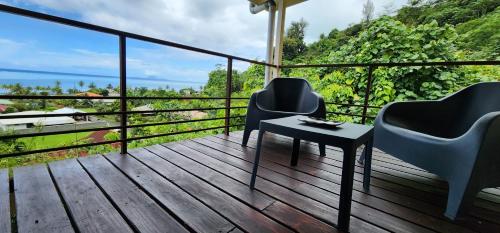 Balcony/terrace, Bungalow Tipanier - Vue parfaite in Raiatea