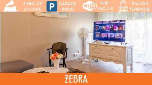 ZenBNB / ZEBRA / 2 min. Gare /Tramway / 3Pers/ Stationnement - Location saisonnière - Annemasse