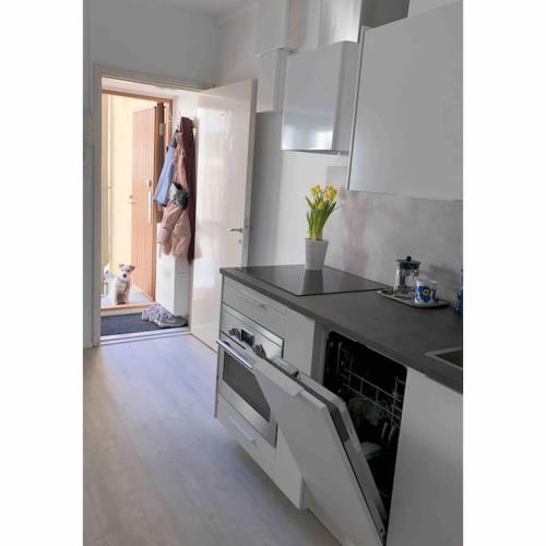 Modern city studio with own patio