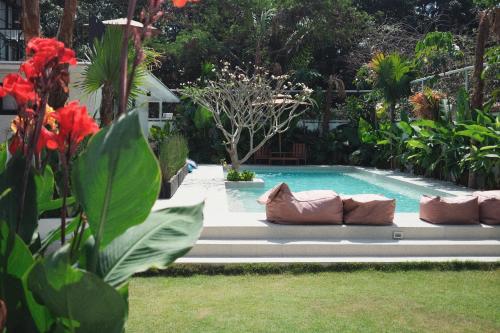 The swimming pool of the resort