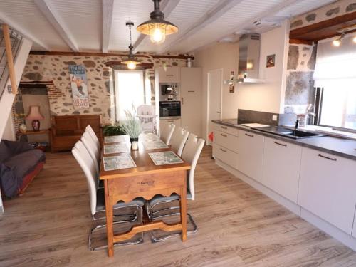 Charmante Maison Rénovée à Jussac - 5 pers, 3 ch, Terrasse, Cheminée, WiFi, Volcans d'Auvergne Proches - FR-1-742-405 gîte à louer Puézac
