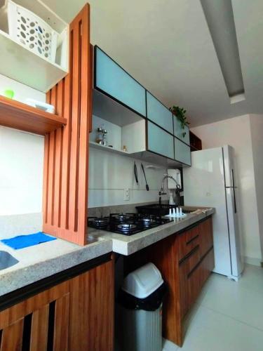 مطبخ, Apartamento aconchegante em condomínio perto da praia (Apartamento aconchegante em condominio perto da praia) in ايلهوس