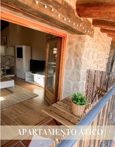 Ban công/sân hiên, Alojamientos Apolonia, La Fresneda in La Fresneda