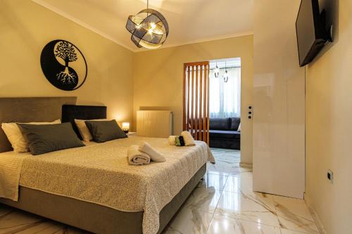 Armonia Holiday Home Corfu with King size Bed and Private Garden gîte à louer Ágios Panteleḯmon