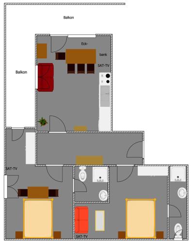 Two-Bedroom Apartment with Balcony