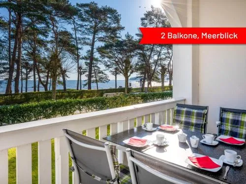Villa Strandidyll, Apartment 4, 2 Balkone mit Meerblick in Binz, Deutschland