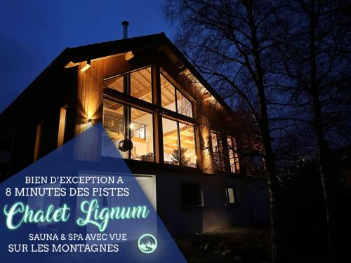 Chalet Lignum, Exceptionnel - Sauna & SPA - vue sur les montagnes, 8 minutes des pistes.