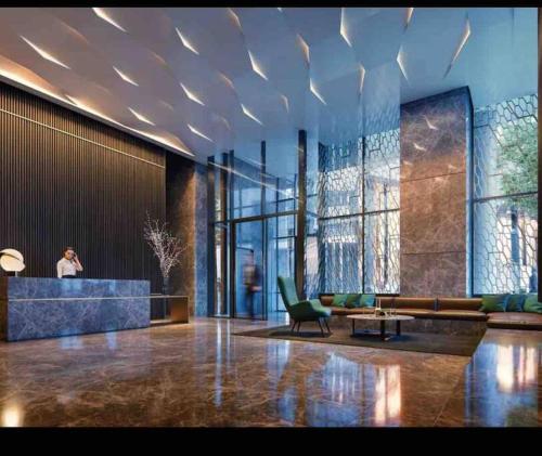 Exterior view of Wsp Lux 3b2b flat in CBD with balcony