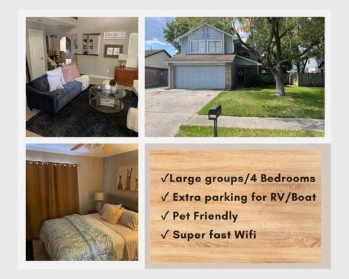 Exterior view, Charming Home Near IAH, Minutes from Malls in Atascocita