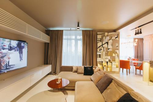صالة مشتركة/ منطقة التلفزيون, Vodogray luxury apartments Елітний Житловий комплекс (Vodogray luxury apartments Елітнии Житловии комплекс) in تشيرنيفستي